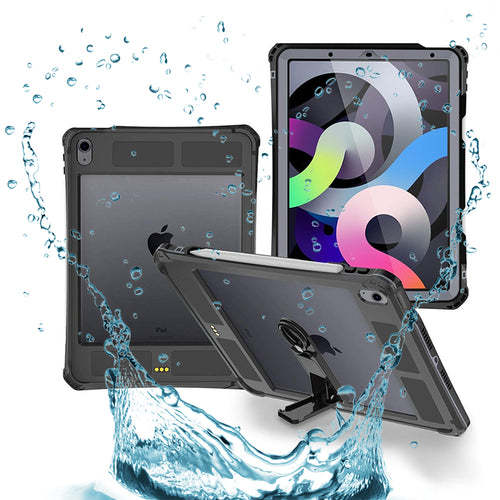 Husa tableta pentru iPad Air 4 2020 10.9, ShellBox Waterproof IP68, negru