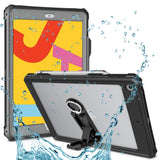 Husa tableta pentru iPad 8 10.2 (2020), ShellBox Waterproof IP68, negru