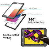 Husa tableta pentru iPad 8 10.2 (2020), ShellBox Waterproof IP68, negru