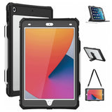 Husa tableta pentru iPad 8 10.2 (2020), ShellBox Waterproof IP68, negru