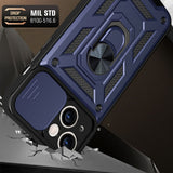 Husa pentru iPhone 14, Techsuit CamShield Series, albastru