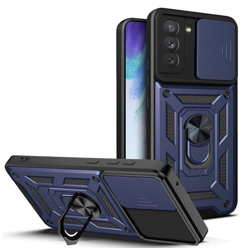 Husa pentru Samsung Galaxy S21 FE 5G, Techsuit CamShield Series, albastru