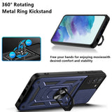 Husa pentru Samsung Galaxy S21 FE 5G, Techsuit CamShield Series, albastru