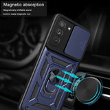 Husa pentru Samsung Galaxy S21 FE 5G, Techsuit CamShield Series, albastru