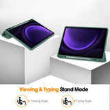 Husa tableta pentru Samsung Galaxy Tab S9 FE, Techsuit Flex Trifold (cu Pencil Holder), negru