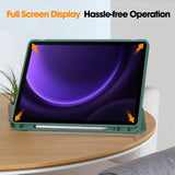 Husa tableta pentru Samsung Galaxy Tab S9 FE, Techsuit Flex Trifold (cu Pencil Holder), negru