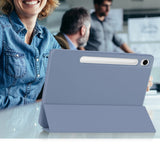 Husa tableta pentru Samsung Galaxy Tab S9, Techsuit Flex Trifold (cu Pencil Holder), gri