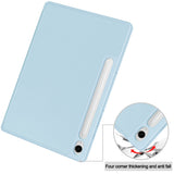 Husa tableta pentru Samsung Galaxy Tab S9, Techsuit Flex Trifold (cu Pencil Holder), bleu