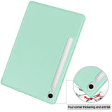 Husa tableta pentru Samsung Galaxy Tab S9, Techsuit Flex Trifold (cu Pencil Holder), verde deschis