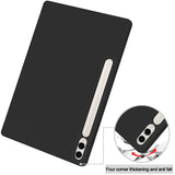 Husa tableta pentru Samsung Galaxy Tab S9 FE Plus, Techsuit Flex Trifold (cu Pencil Holder), mov