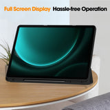 Husa tableta pentru Samsung Galaxy Tab S9 FE Plus, Techsuit Flex Trifold (cu Pencil Holder), mov