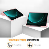 Husa tableta pentru Samsung Galaxy Tab S9 Plus, Techsuit Flex Trifold (cu Pencil Holder), gri