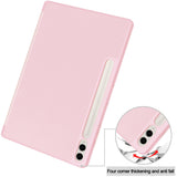 Husa tableta pentru Samsung Galaxy Tab S9 Plus, Techsuit Flex Trifold (cu Pencil Holder), gri