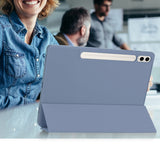 Husa tableta pentru Samsung Galaxy Tab S9 FE Plus, Techsuit Flex Trifold (cu Pencil Holder), mov