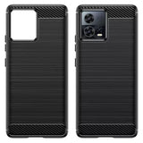 Husa pentru Motorola Edge 30 Fusion, Techsuit Carbon Silicone, negru