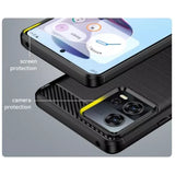 Husa pentru Motorola Edge 30 Fusion, Techsuit Carbon Silicone, negru