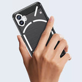 Husa pentru Nothing Phone (1), Techsuit Carbon Silicone, negru