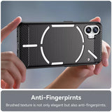 Husa pentru Nothing Phone (1), Techsuit Carbon Silicone, negru