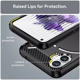 Husa pentru Nothing Phone (1), Techsuit Carbon Silicone, negru