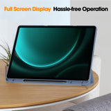 Husa tableta pentru Samsung Galaxy Tab S9 FE Plus, Techsuit Flex Trifold (cu Pencil Holder), bleumarin