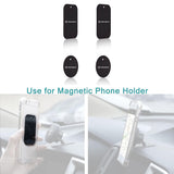 Suport auto Techsuit (4 pack) Placa metalica (MP04), cu Matte Cover Paint, Multipurpose Use, cu Strong 3M Adhesive, negru
