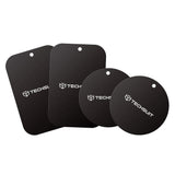 Suport auto Techsuit (4 pack) Placa metalica (MP04), cu Matte Cover Paint, Multipurpose Use, cu Strong 3M Adhesive, negru