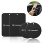 Suport auto Techsuit (4 pack) Placa metalica (MP04), cu Matte Cover Paint, Multipurpose Use, cu Strong 3M Adhesive, negru