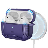 Husa casti pentru AirPods Pro 1/2, ESR, Cyber Armor Tough Case Halolock, alb