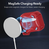 Husa casti pentru AirPods Pro 1/2, ESR, Cyber Armor Tough Case Halolock, alb