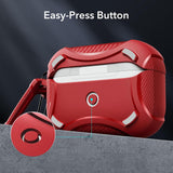 Husa casti pentru AirPods Pro 1/2, ESR, Cyber Armor Tough Case Halolock, alb