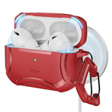 Husa casti pentru AirPods Pro 1/2, ESR, Cyber Armor Tough Case Halolock, alb