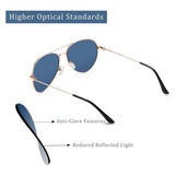 Ochelari de soare Techsuit Sunglasses (3025), polarizati, UV400, albastru;auriu
