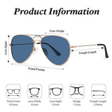 Ochelari de soare Techsuit Sunglasses (3025), polarizati, UV400, albastru;auriu