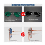 Ochelari de soare Techsuit Sunglasses (3025), polarizati, UV400, Auriu/Verde