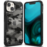 Husa pentru iPhone 14 Plus, Ringke Fusion X Design, negru;camuflaj