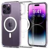 Husa pentru iPhone 14 Pro, Spigen Ultra Hybrid MagSafe (ACS04969), alb;transparenta