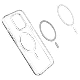 Husa pentru iPhone 14 Pro, Spigen Ultra Hybrid MagSafe (ACS04969), alb;transparenta