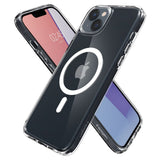 Husa pentru iPhone 14, Spigen Ultra Hybrid MagSafe (ACS05048), alb;transparenta