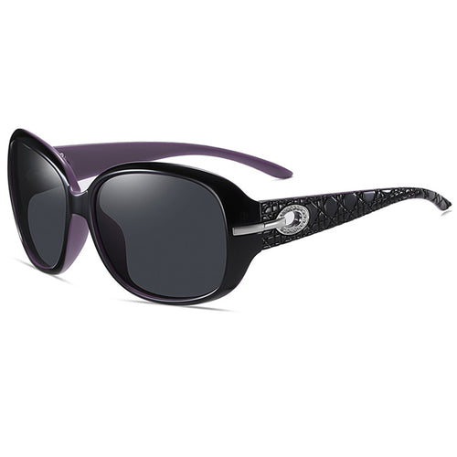 Ochelari de soare Techsuit Sunglasses Polarized PC (2012), polarizati, UV400, negru;gri;mov