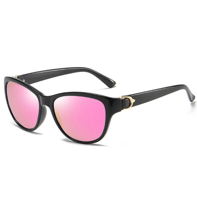 Ochelari de soare Techsuit Sunglasses Polarized (A572), polarizati, UV400, negru;roz