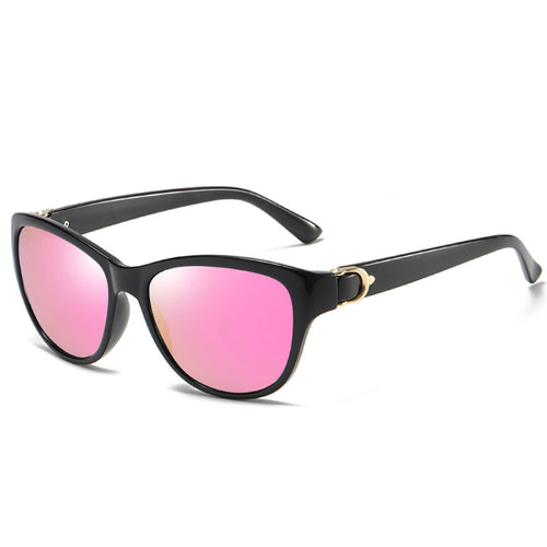 Ochelari de soare Techsuit Sunglasses Polarized (A572), polarizati, UV400, negru;roz