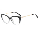 Techsuit Anti-Blue Light Glasses Reflex Metal (F5018-C7), Cat Eye, Transparent Negru