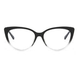 Techsuit Anti-Blue Light Glasses Reflex Metal (F5018-C7), Cat Eye, Transparent Negru
