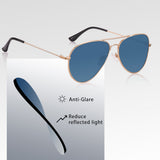 Ochelari de soare Techsuit Sunglasses (3025), polarizati, UV400, albastru;auriu