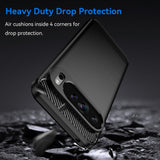 Husa pentru Google Pixel 9 Pro XL, Techsuit Carbon Silicone, albastru