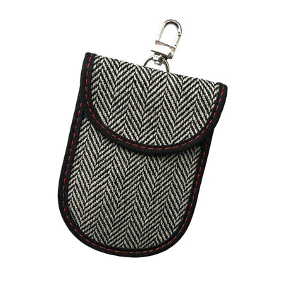 Techsuit Rfid Anti-Theft (AF1), pentru Cards & Keys, Waterproof Leather, Metal Hybrid Fibre, EMF Blocker, 12.5x9, Gri