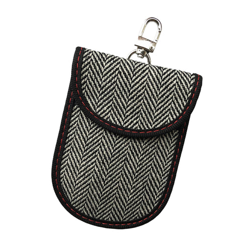 Techsuit Rfid Anti-Theft (AF1), pentru Cards & Keys, Waterproof Leather, Metal Hybrid Fibre, EMF Blocker, 12.5x9, Gri