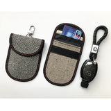 Techsuit Rfid Anti-Theft (AF1), pentru Cards & Keys, Waterproof Leather, Metal Hybrid Fibre, EMF Blocker, 12.5x9, Gri