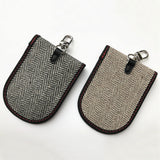 Techsuit Rfid Anti-Theft (AF1), pentru Cards & Keys, Waterproof Leather, Metal Hybrid Fibre, EMF Blocker, 12.5x9, Gri