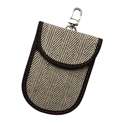 Techsuit Rfid Anti-Theft (AF1), pentru Cards & Keys, Waterproof Leather, Metal Hybrid Fibre, EMF Blocker, 12.5x9, Beige